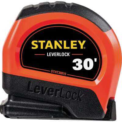 Stanley LeverLock 30 Ft. High-Visibility Tape Measure